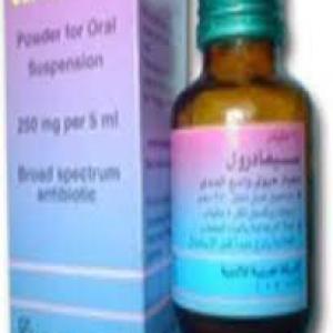 CEPHADROL 125MG SUSP 60ML