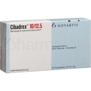 CIBADREX 10/12.5MG 14T.