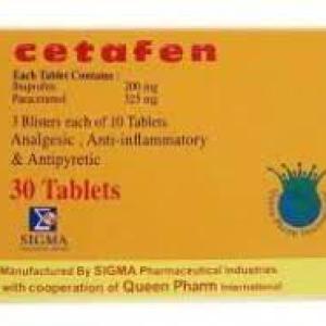 CETAFEN 200/325MG 30TAB