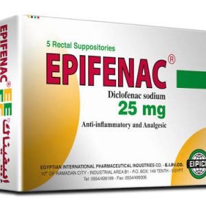 EPIFENAC 25MG 5SUPP